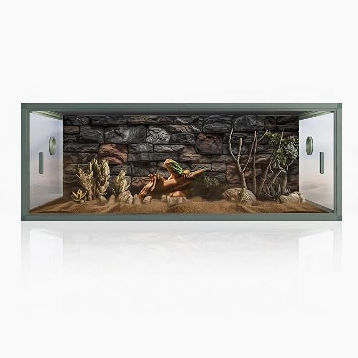 120 Gallon Reptile Enclosure 4x2x2 with Sliding Glass Doors