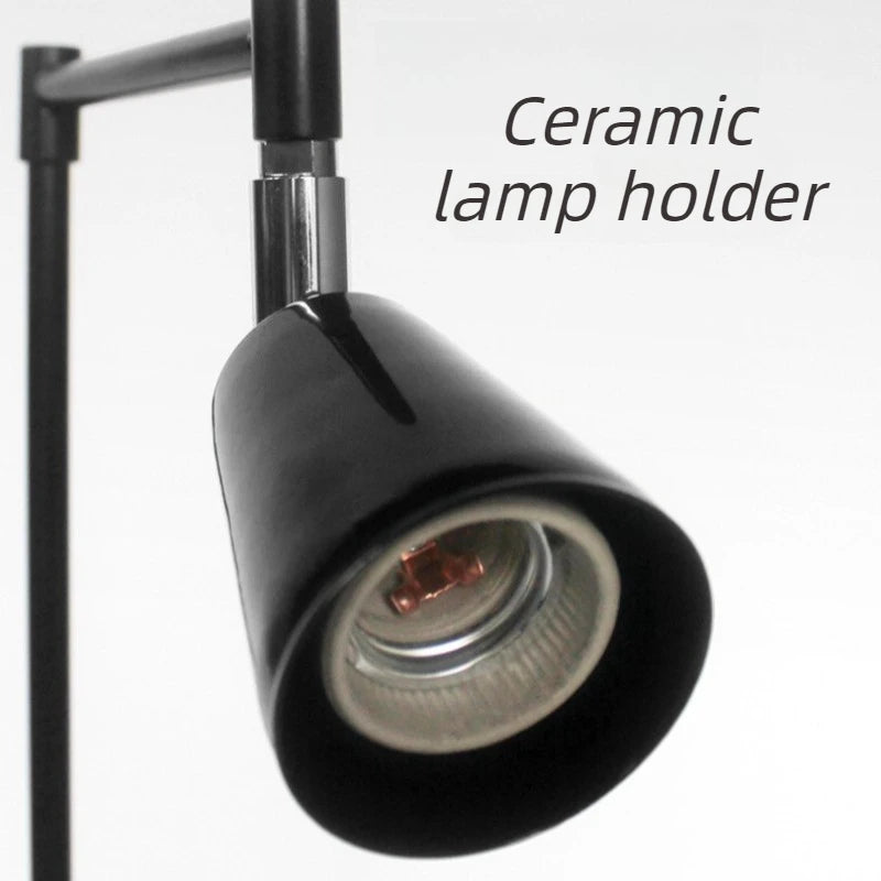 Adjustable Reptile Lamp Stand with Ceramic Socket and 24-Hour Timer ...