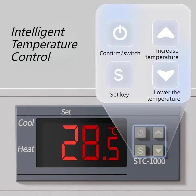 Reptile Feeding Box PVC Smart Temperature Control Lizard Terrarium Waterproof Thermostatic Incubator Reptile Pet Habitat House
