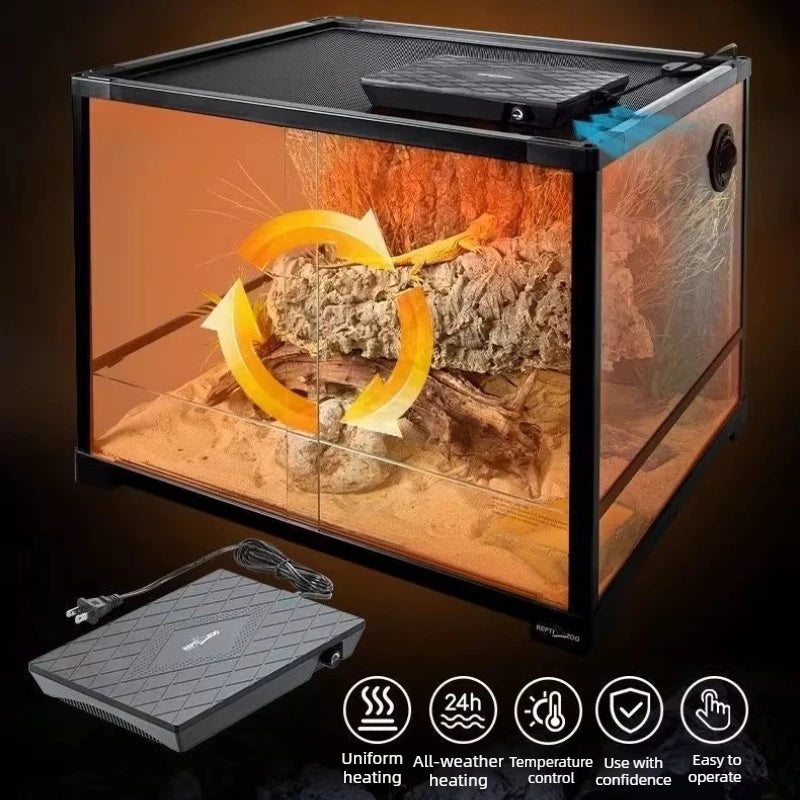55W Fan-Assisted Reptile Heater with Adjustable Heat Output
