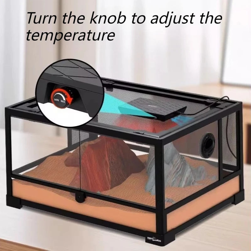 55W Fan-Assisted Reptile Heater with Adjustable Heat Output