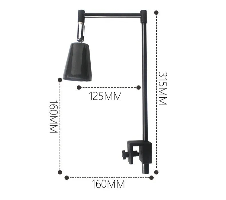 Adjustable Reptile Lamp Stand with Ceramic Socket and 24-Hour Timer