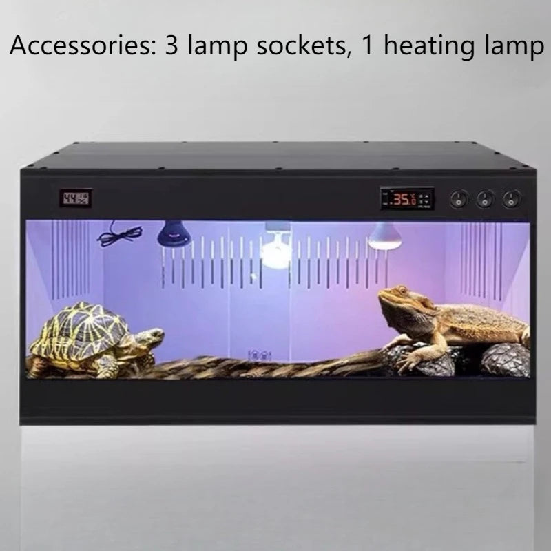 Reptile Feeding Box PVC Smart Temperature Control Lizard Terrarium Waterproof Thermostatic Incubator Reptile Pet Habitat House